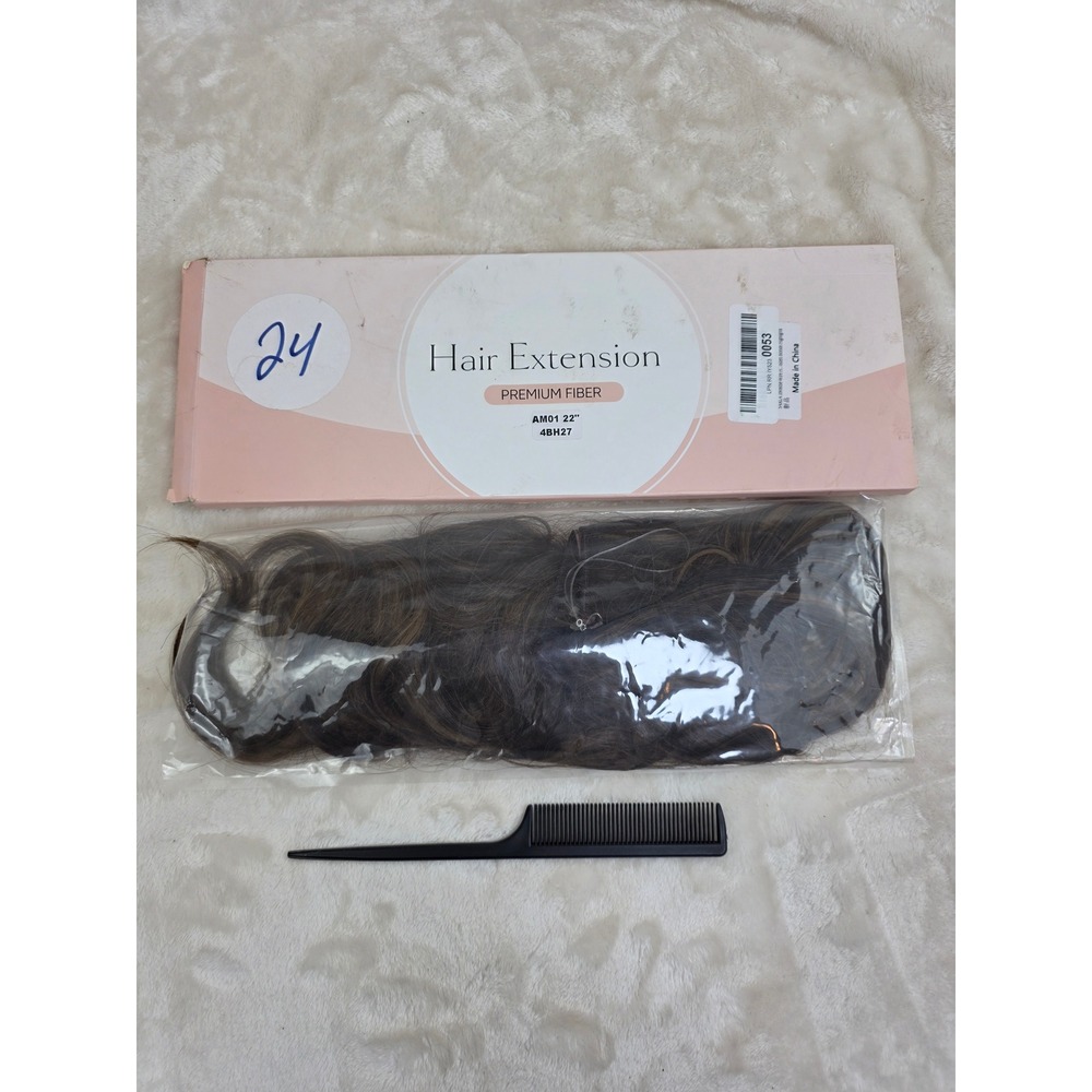 Sarla 22 Inch Invisible Wire Hair‎ Extension Wavy Dark Brown Golden Blonde 4BH27